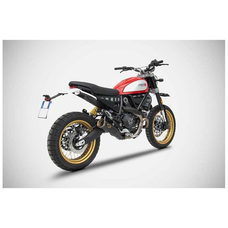 Silencieux Zard bas inox Zuma - embout inox noir