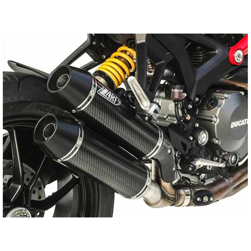 Silencieux Zard Double carbone homologues superposes - embout aluminium titane