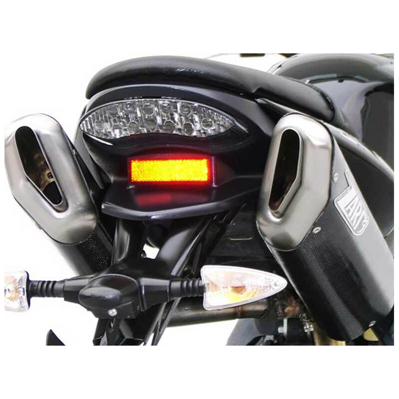 Silencieux Zard Double position haute finition aluminium noir - embout carbone