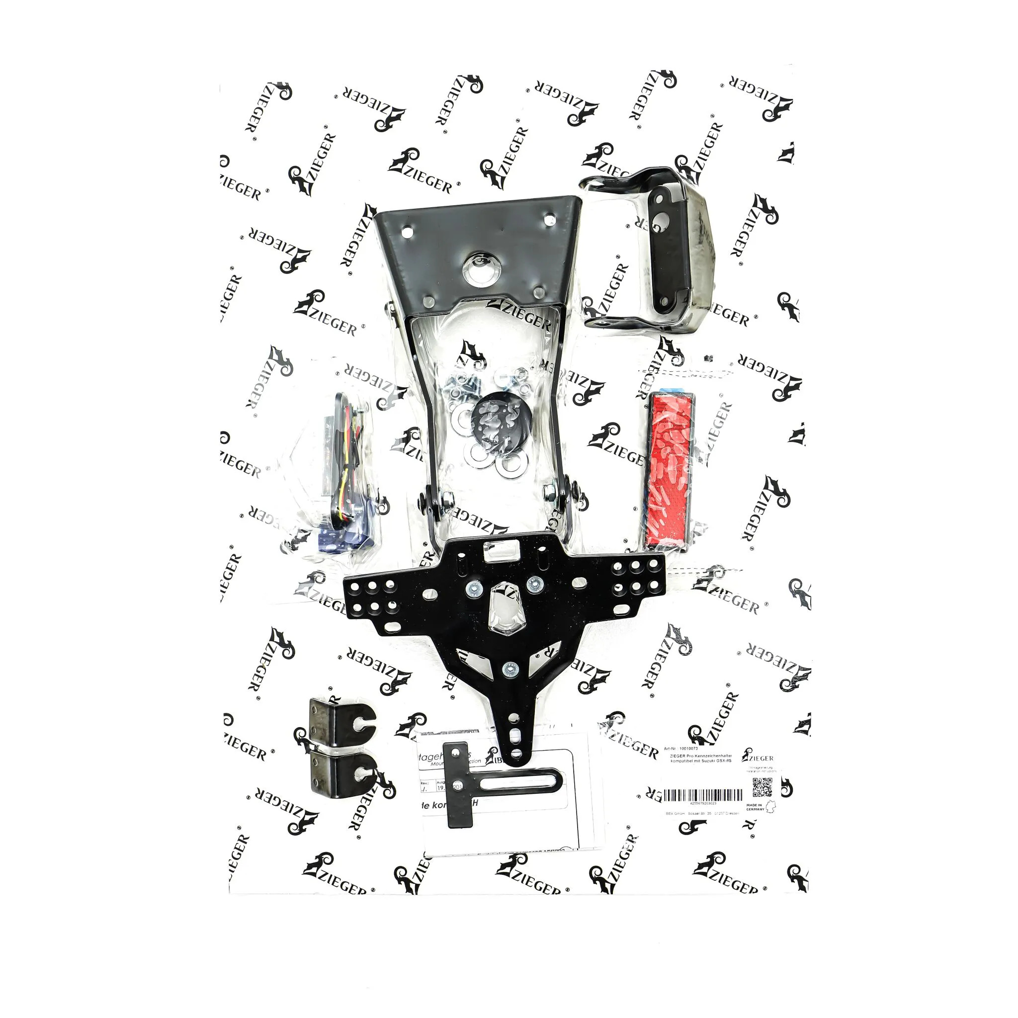 Support de plaque Zieger Kit immatriculation Type C CH