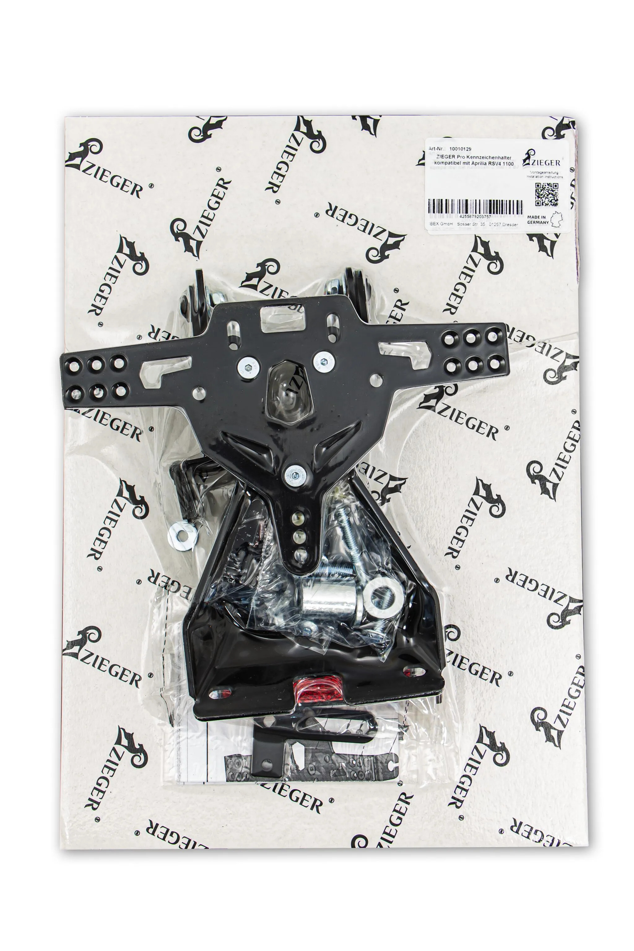 Support de plaque Zieger Kit immatriculation Type