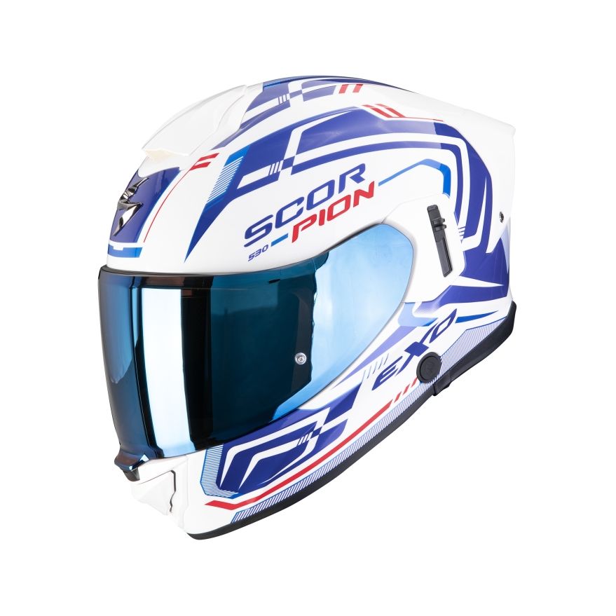 SCORPION Casque intégral Scorpion Exo EXO-530 AIR SLOPE — bleu, rouge et blanc
