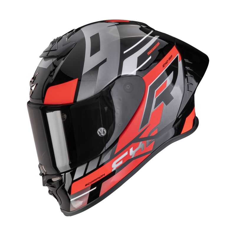 SCORPION Casque intégral Scorpion Exo EXO-R1 EVO II AIR - ADRENALINE — noir, gris et rouge