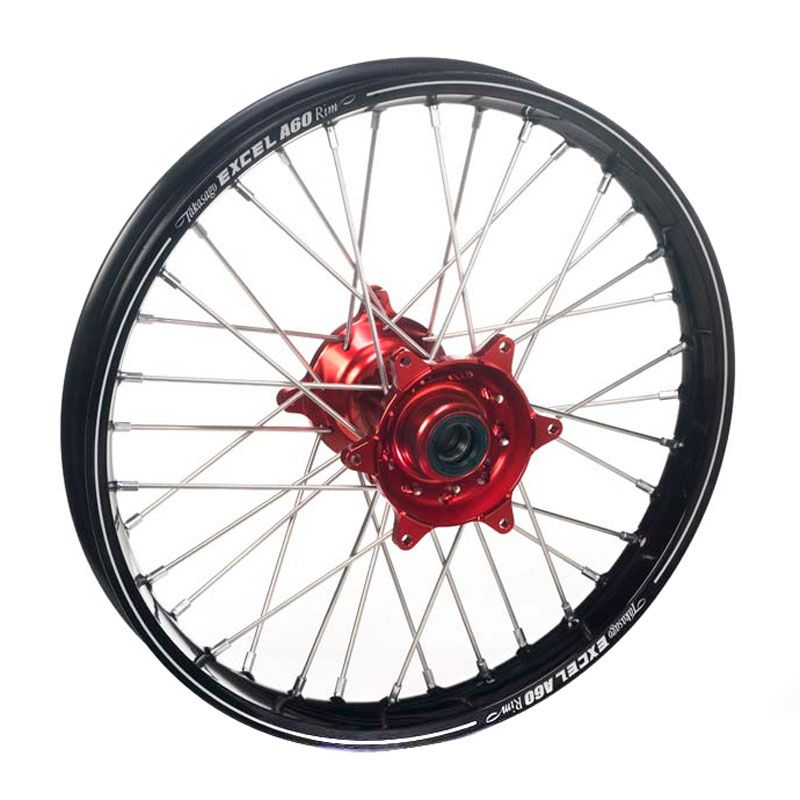 Image of Roue Haan Wheels A60 arrière dimension 19x1.85 Noir/Rouge
