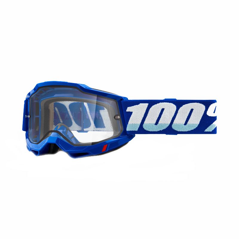 Image of Masque cross 100% ACCURI 2 ENDURO - BLUE - DOUBLE CLEAR 2022