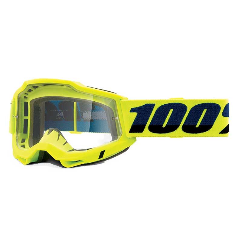 Image of Masque cross 100% ACCURI 2 - YELLOW - CLEAR 2022