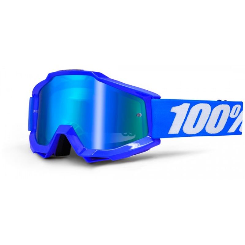 Masque Cross 100% Accuri - Reflex Bleu - Ecran Iridium -