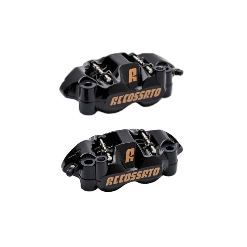 ACCOSSATO Etriers de frein Accossato radial monobloc forgé 108mm avec plaquettes frittées — noir