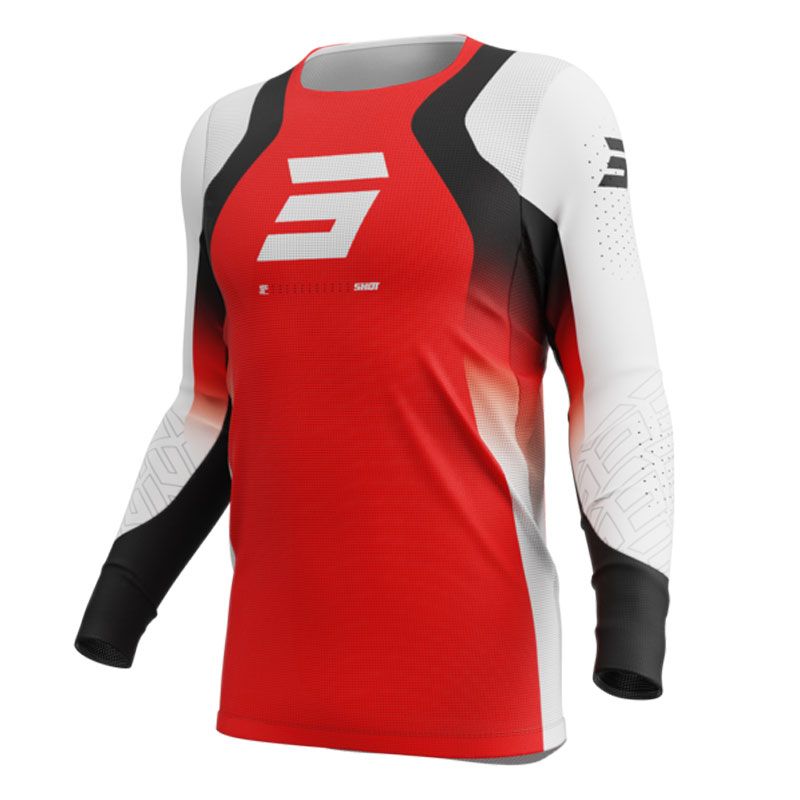 SHOT Maillot cross Shot AEROLITE - ULTRA 2025 — rouge et blanc