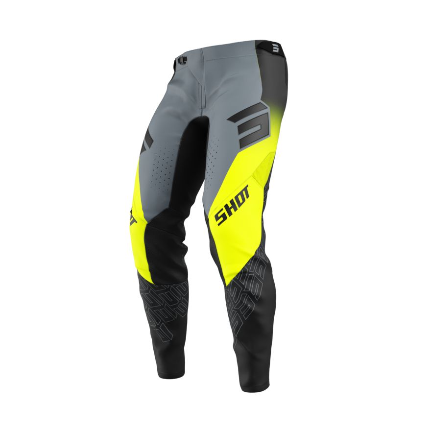 SHOT Pantalon cross Shot AEROLITE - ULTRA 2025 — gris et jaune