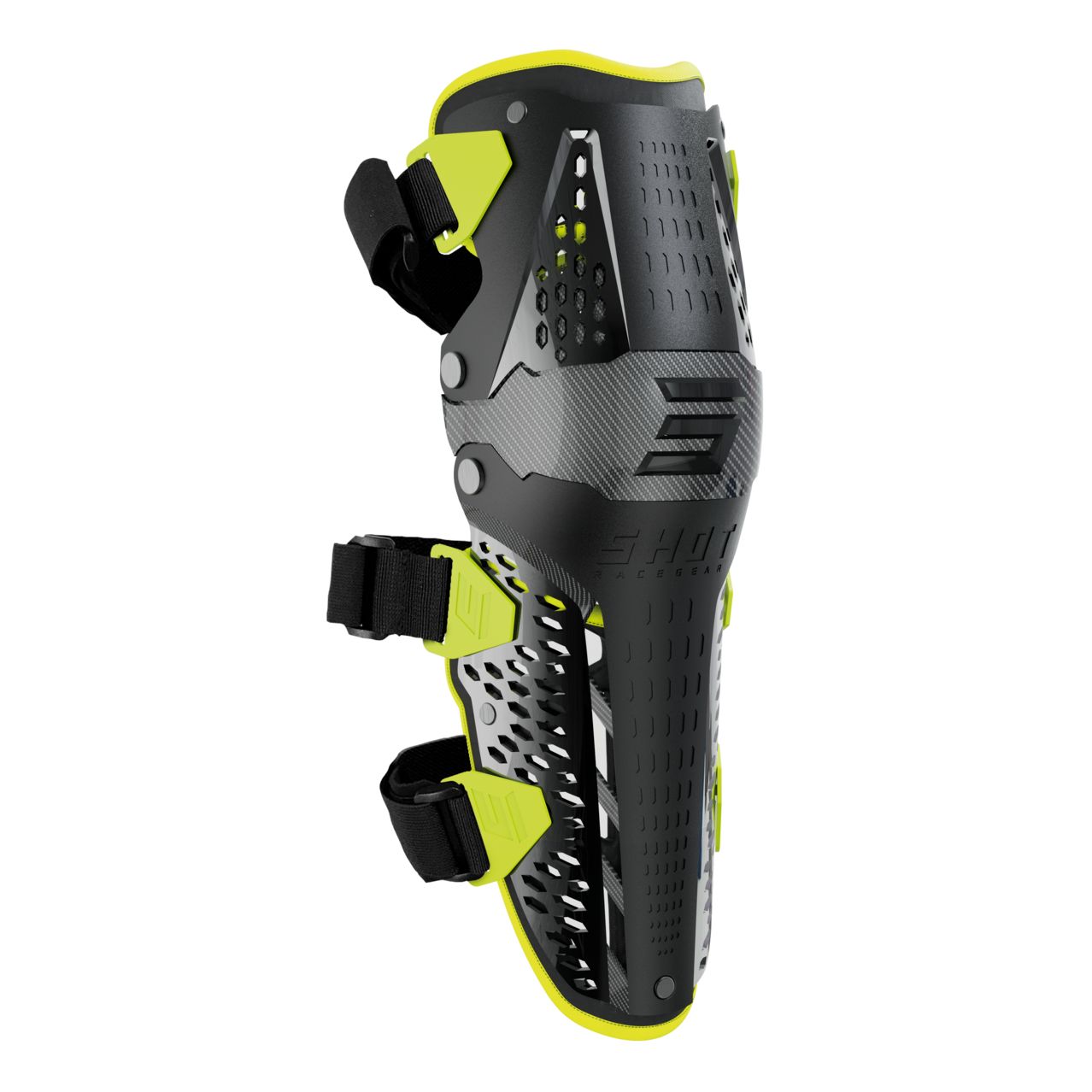 Genouillères Shot AIRFLOW ADULTE - BLACK NEON YELLOW 2023