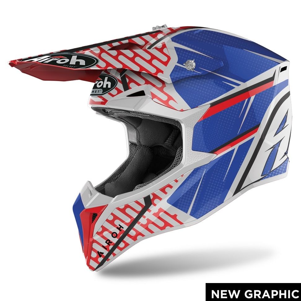 Image of Casque cross Airoh WRAAP - IDOL - RED/BLUE GLOSS 2023