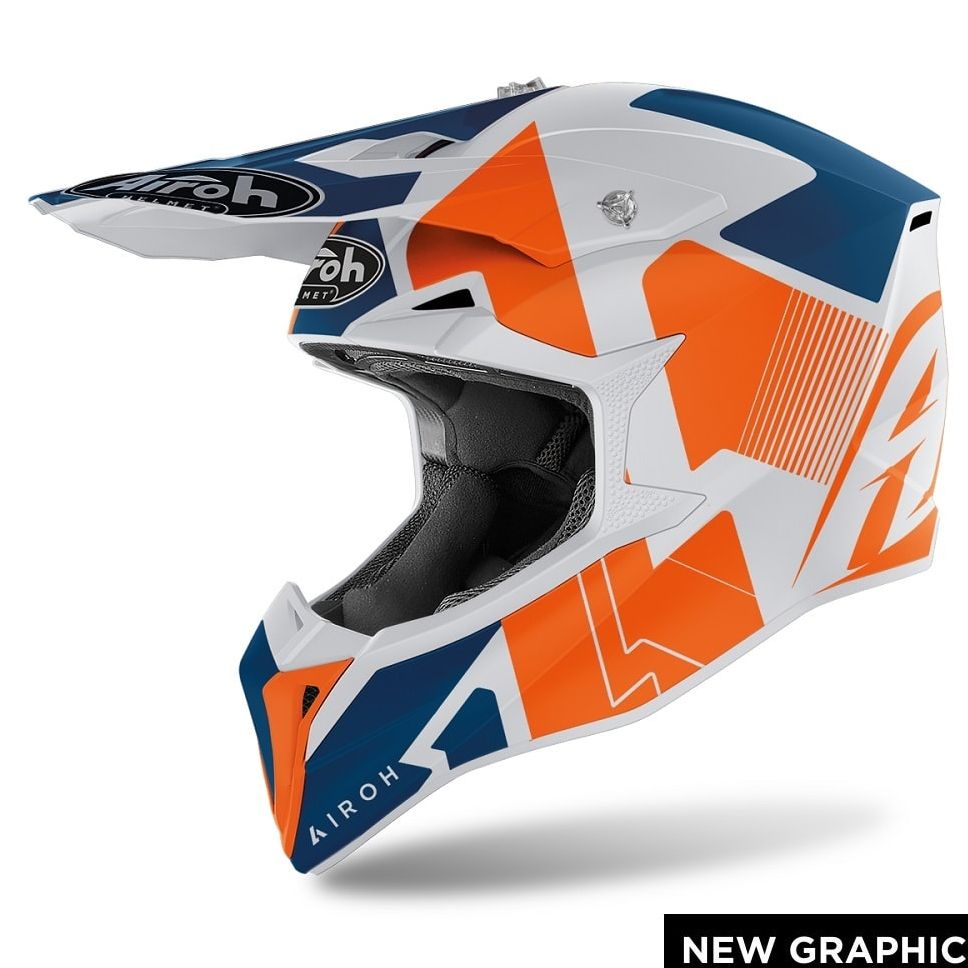 Image of Casque cross Airoh WRAAP - RAZE - ORANGE MATT 2023