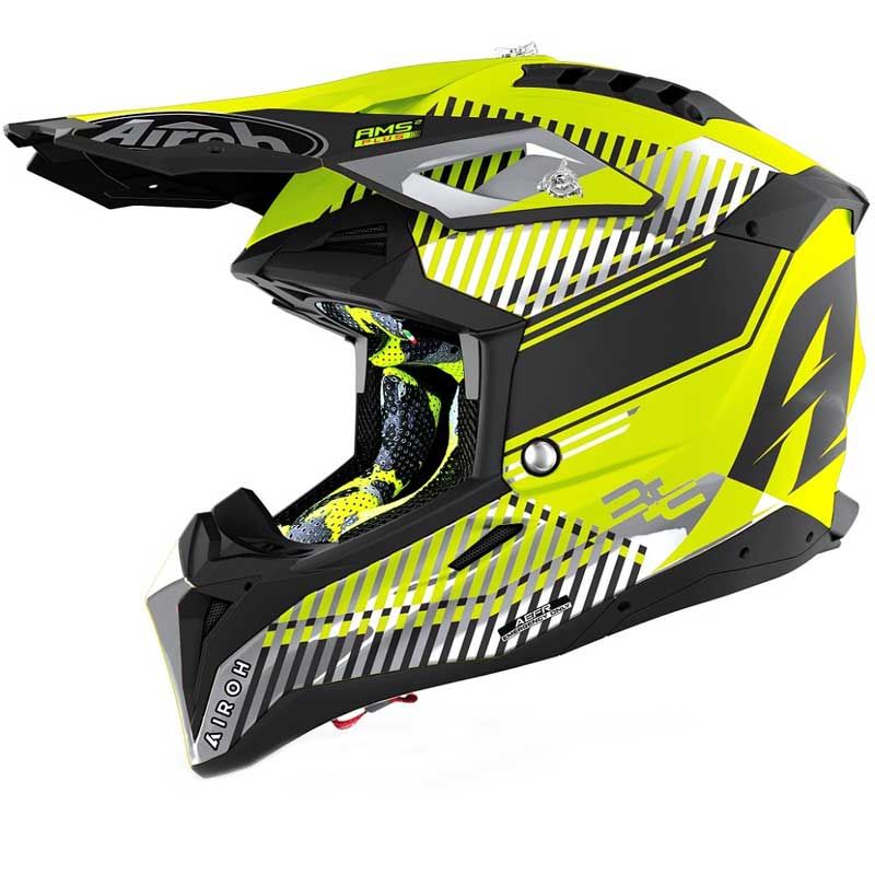 Image of Casque cross Airoh AVIATOR 3 - WAVE - YELLOW MATT 2022