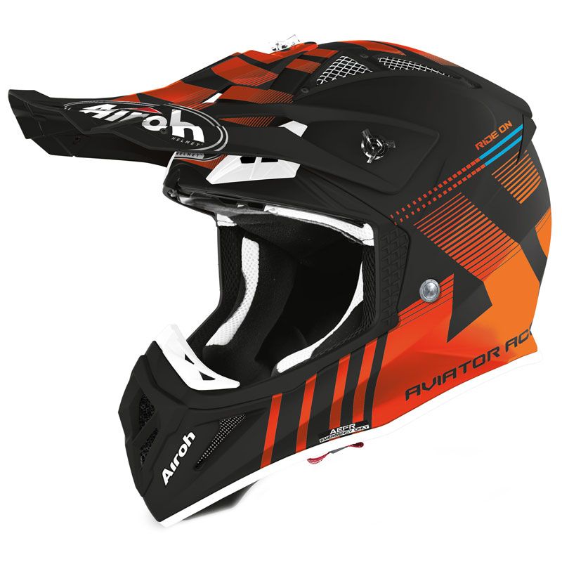 Image of Airoh Aviator ACE Nemesi Casque Motocross Noir Rouge S