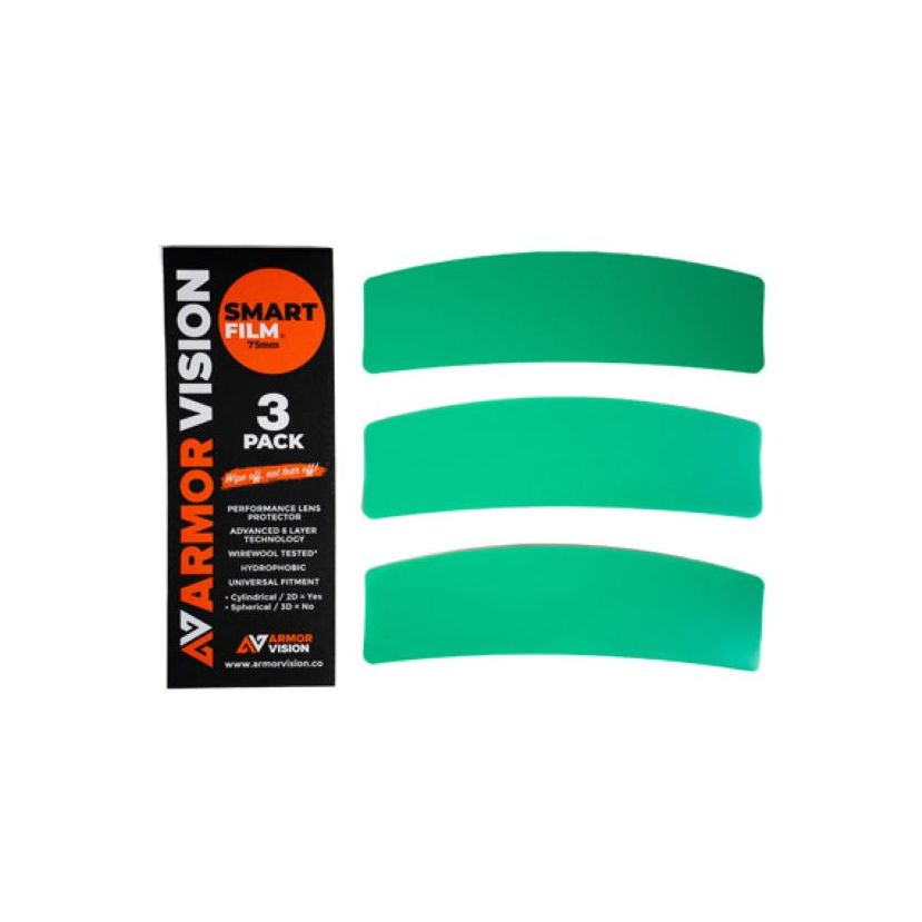 Film hydrophobe Armor Vision Pack x3 films univ Hydrophobe Visières 75MM