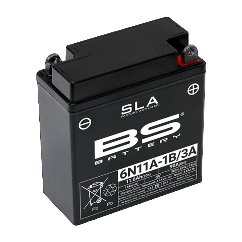 Image of Batterie BS Battery SLA 6N11A-1B/3A ferme Type Acide Sans entretien/prête à l'emploi
