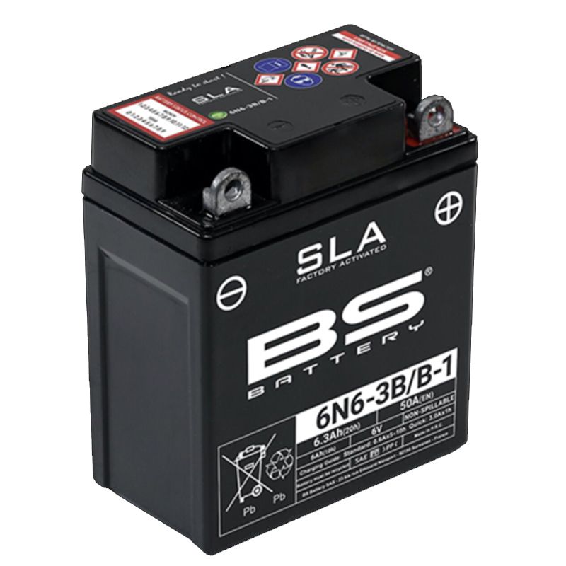 Image of Batterie BS Battery SLA 6N6-3B/B-1 ferme Type Acide Sans entretien/prête à l'emploi