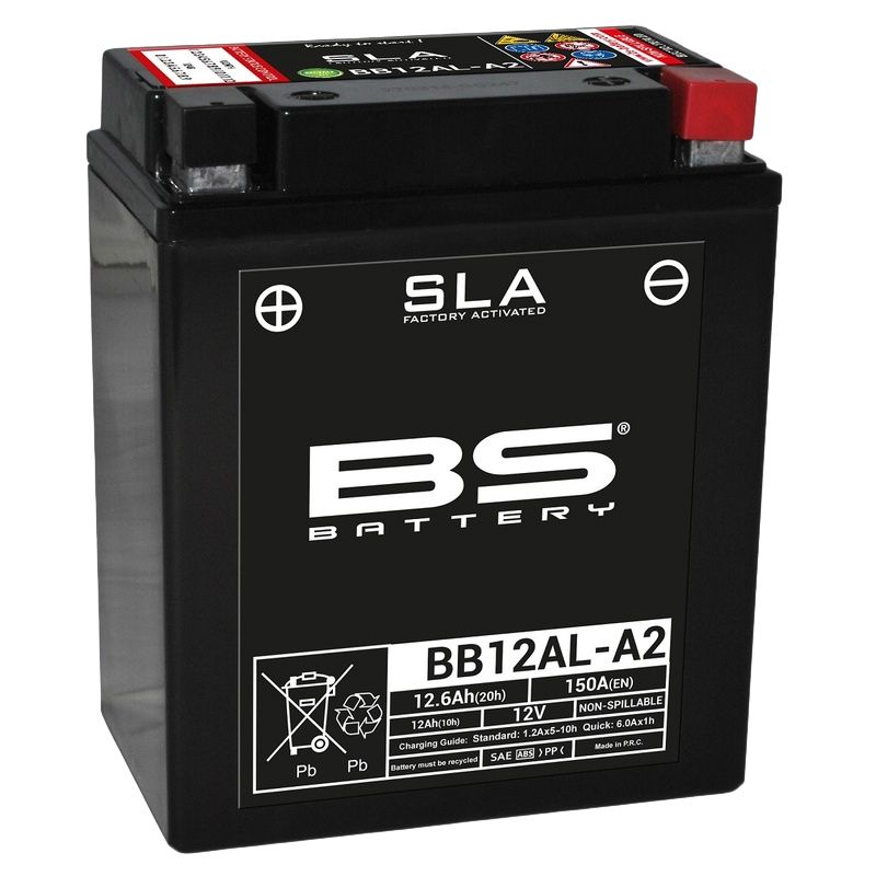 Image of Batterie BS Battery SLA YB12AL-A2/BB12AL-A2 ferme Type Acide Sans entretien/prête à l'emploi