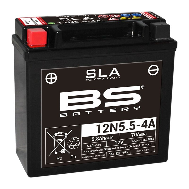 Image of Batterie BS Battery SLA 12N5.5-4A ferme Type Acide Sans entretien/prête à l'emploi