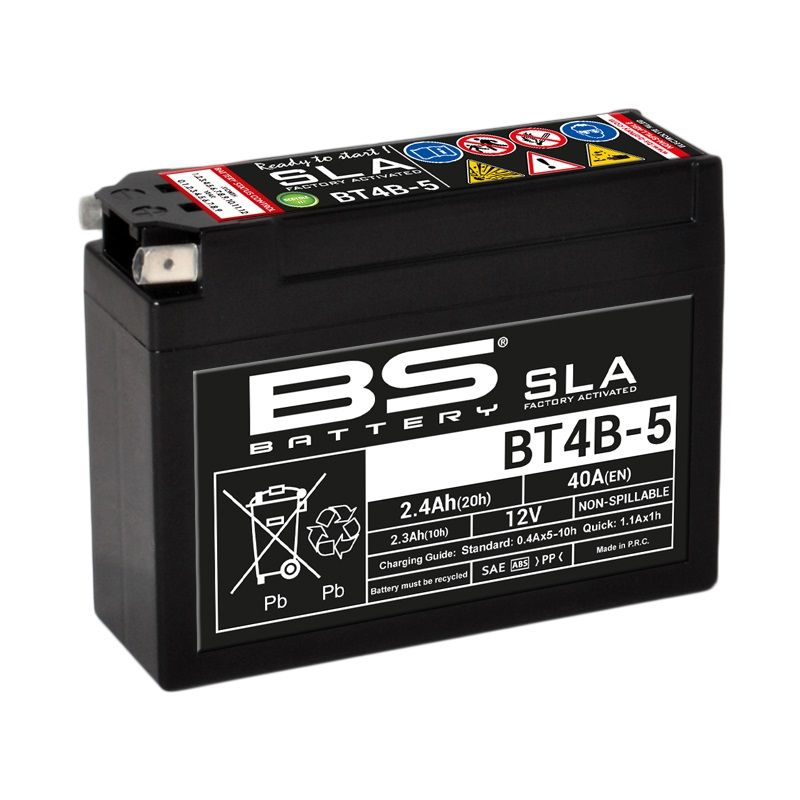 Image of Batterie BS Battery YT4B-5/BT4B-5 SLA FERME TYPE ACIDE SANS ENTRETIEN/PRÊTE À L'EMPLOI