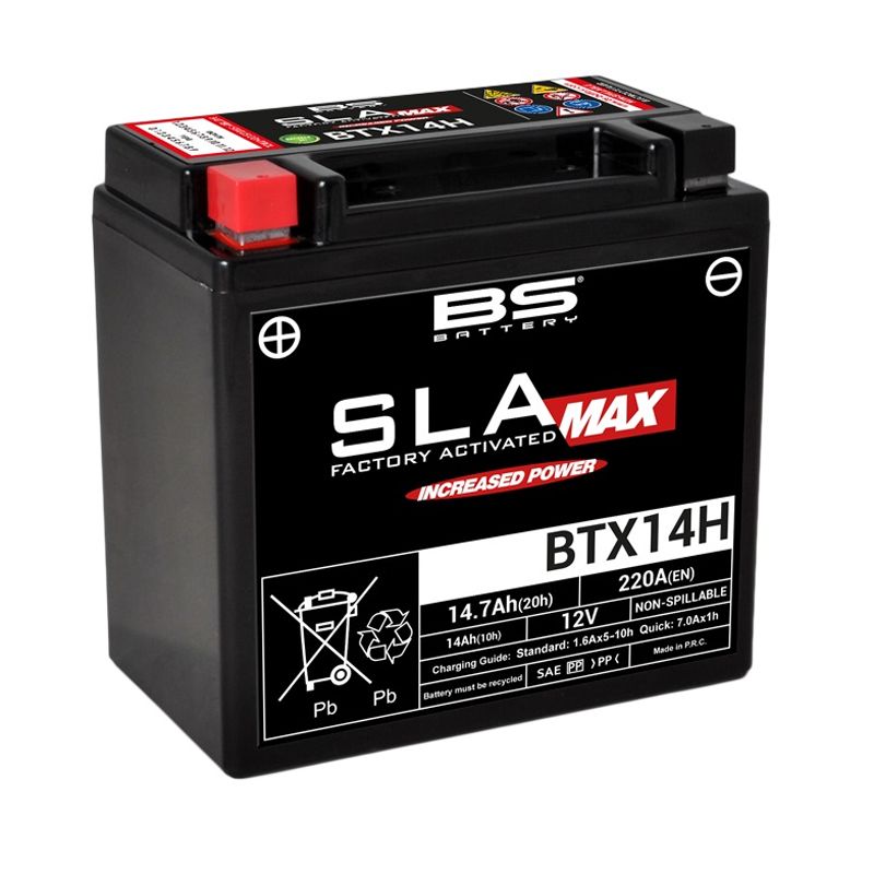 Image of Batterie BS Battery SLA MAX YTX14H/BTX14H ferme Type Acide Sans entretien/prête à l'emploi