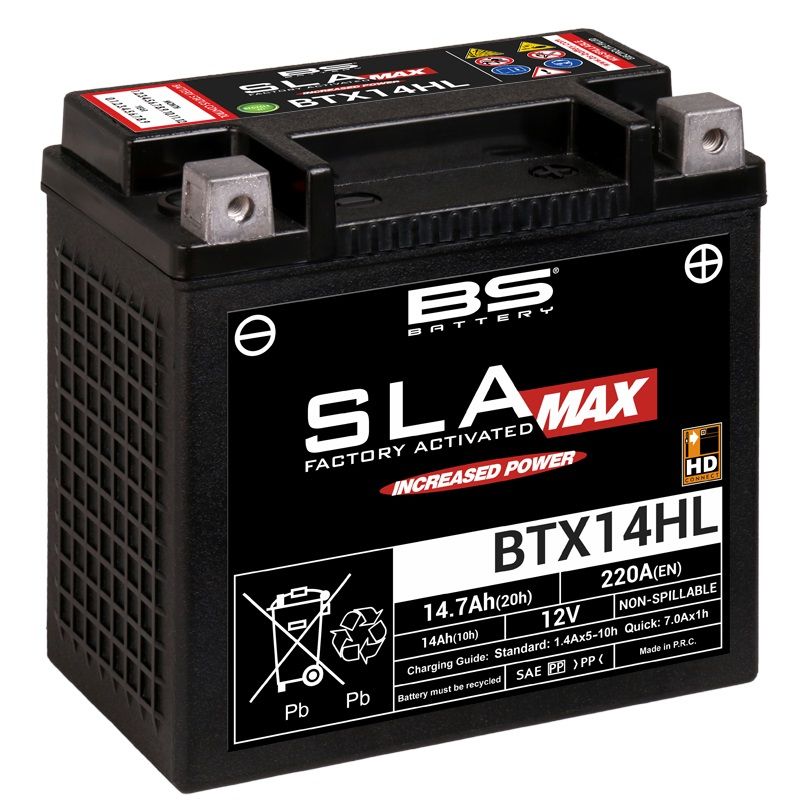 Image of Batterie BS Battery SLA Max YTX14HL/BTX14HL ferme Type Acide Sans entretien/prête à l'emploi