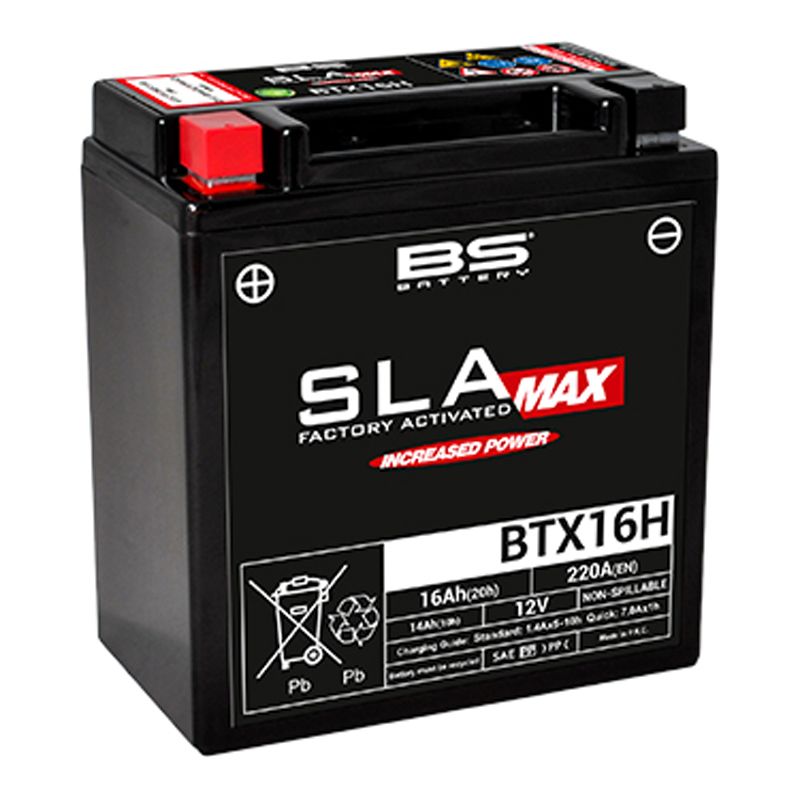 Image of Batterie BS Battery SLA Max YTX16H/BTX16H ferme Type Acide Sans entretien/prête à l'emploi