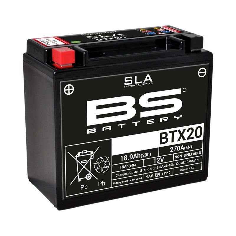 Image of Batterie BS Battery SLA YTX20-BS/BTX20 ferme Type Acide Sans entretien/prête à l'emploi