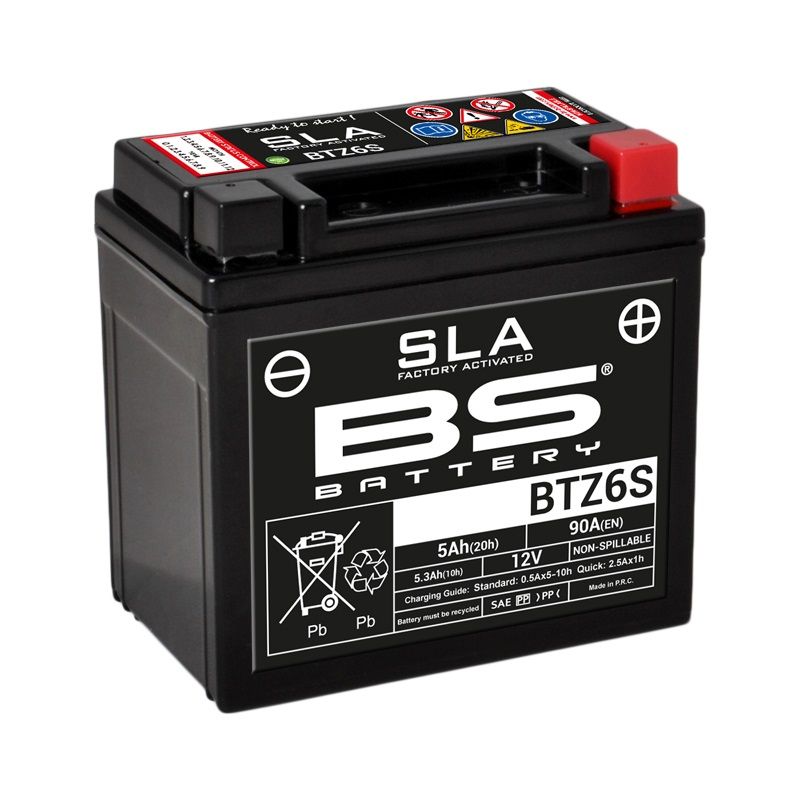 Image of Batterie BS Battery SLA YTZ6S ferme Type Acide Sans entretien/prête à l'emploi