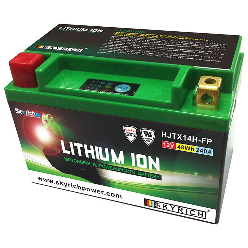Batterie Skyrich Lithium Ion YTX14H-BS, KMX14-BS, YTX14-BS,/YTX12-BS/YTX12A-BS /YB12B-B2 / (HJTX14H-