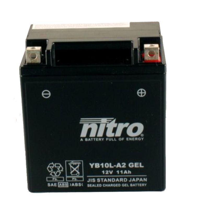 Image of Batterie Nitro NB10L-A2 SLA/YB10L-A2 SLA FERME TYPE ACIDE SANS ENTRETIEN/PRÊTE À L'EMPLOI