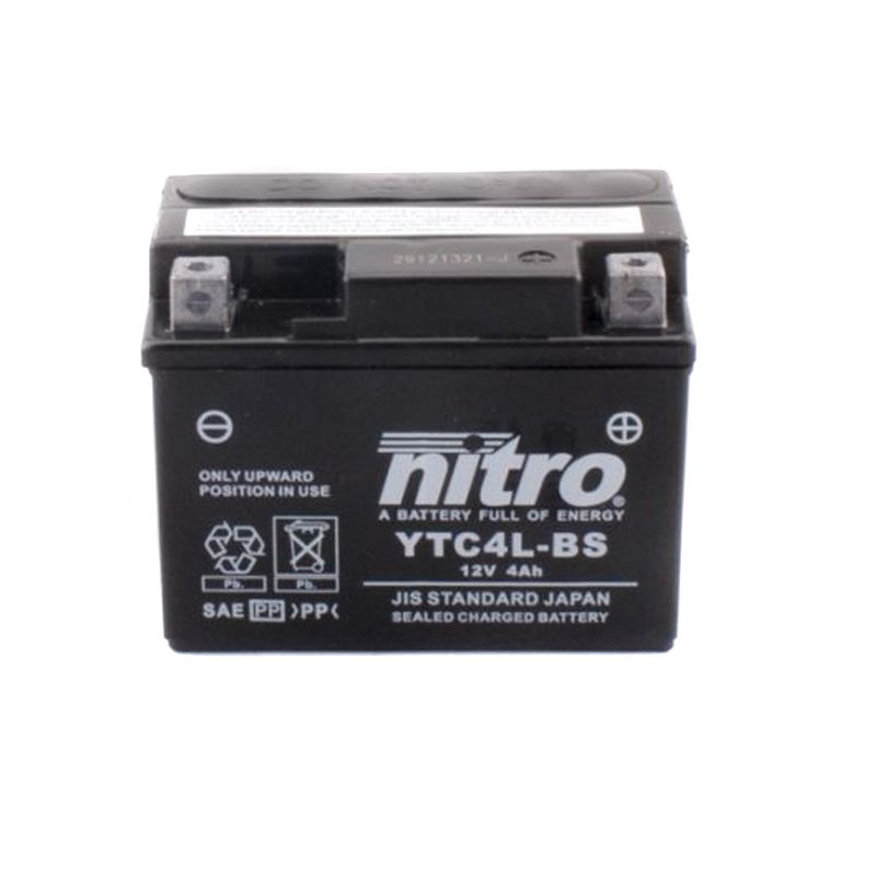 Image of Batterie Nitro YT4L-SLA FERME TYPE ACIDE SANS ENTRETIEN/PRÊTE À L'EMPLOI