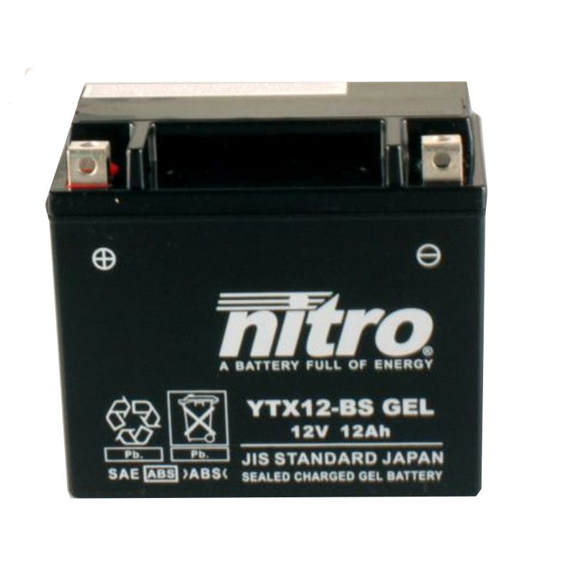 Image of Batterie Nitro NTX12 SLA/YTX12-SLA FERME TYPE ACIDE SANS ENTRETIEN/PRÊTE À L'EMPLOI
