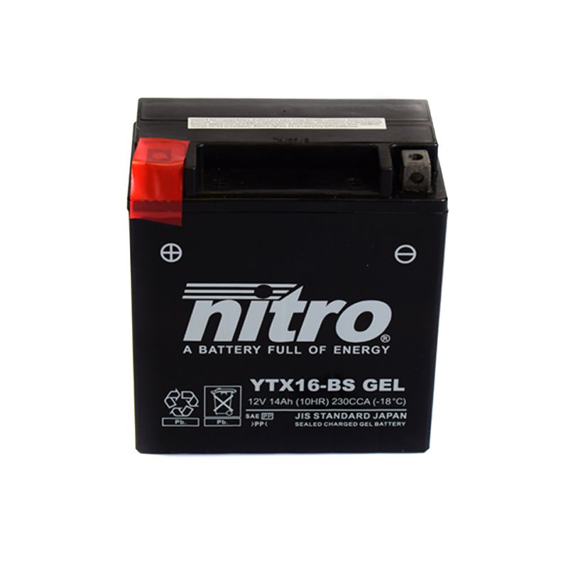 Image of Batterie Nitro NTX16 SLA/YTX16-SLA FERME TYPE ACIDE SANS ENTRETIEN/PRÊTE À L'EMPLOI