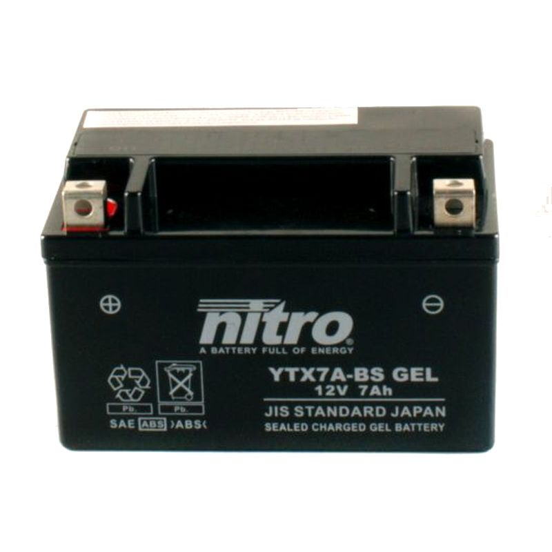 Image of Batterie Nitro YTX7A-SLA FERME TYPE ACIDE SANS ENTRETIEN/PRÊTE À L'EMPLOI