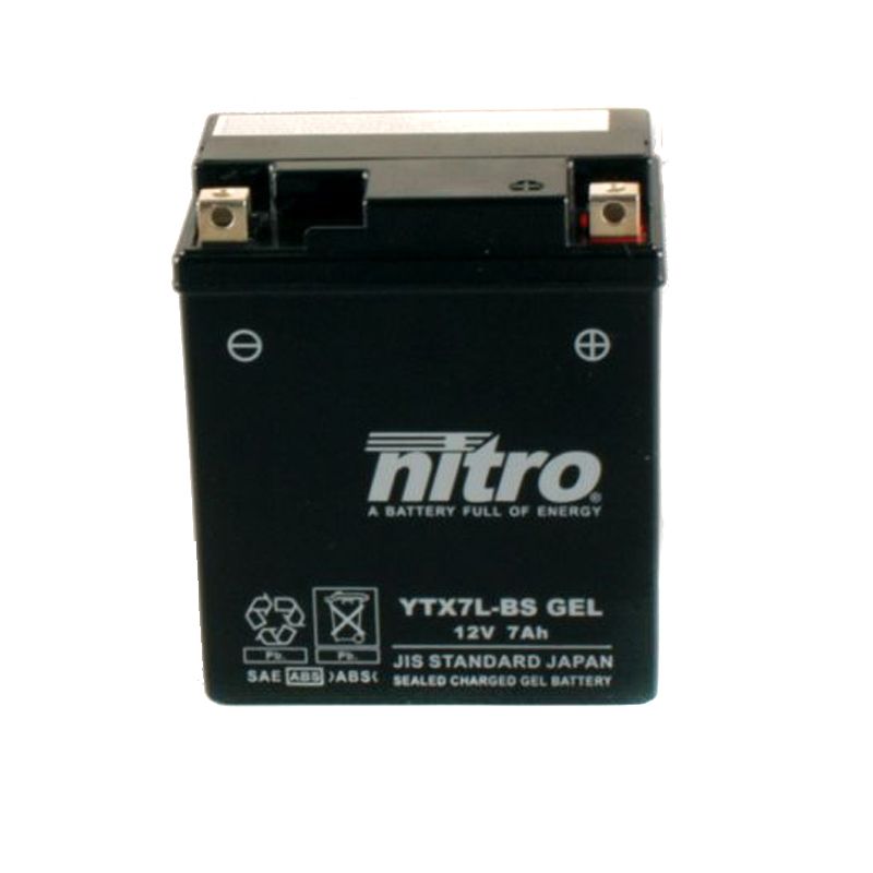 Image of Batterie Nitro NTX7L SLA/YTX7L-SLA FERME TYPE ACIDE SANS ENTRETIEN/PRÊTE À L'EMPLOI
