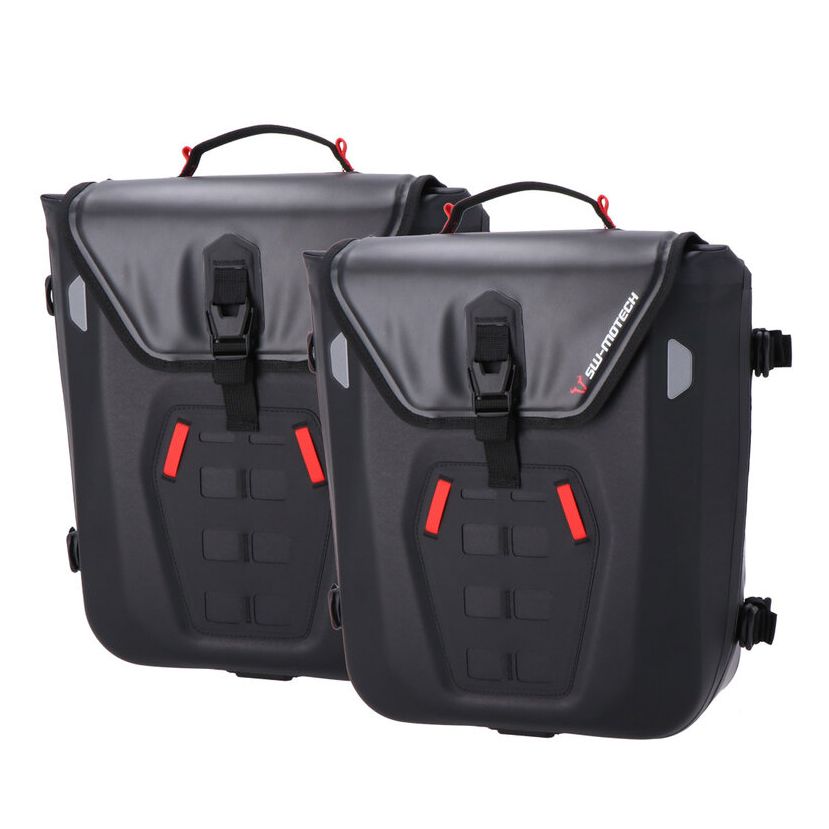 Sacoches cavalières SW-MOTECH SysBag WP M/M (17-23 litres/17-23 litres) complet avec support