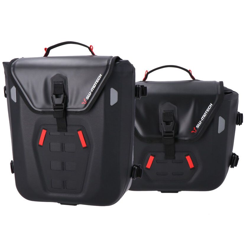 Sacoches cavalières SW-MOTECH SysBag WP M/S (17-23 litres/12-16 litres) complet avec support