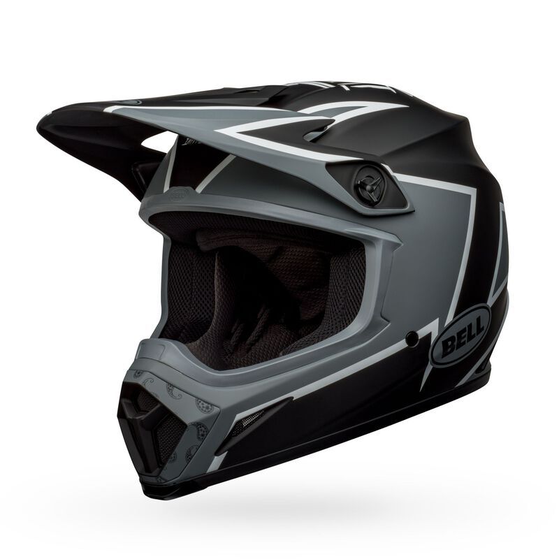 Image of Casque cross Bell MX-9 MIPS TWITCH MATTE BLACK GREY WHITE 2023