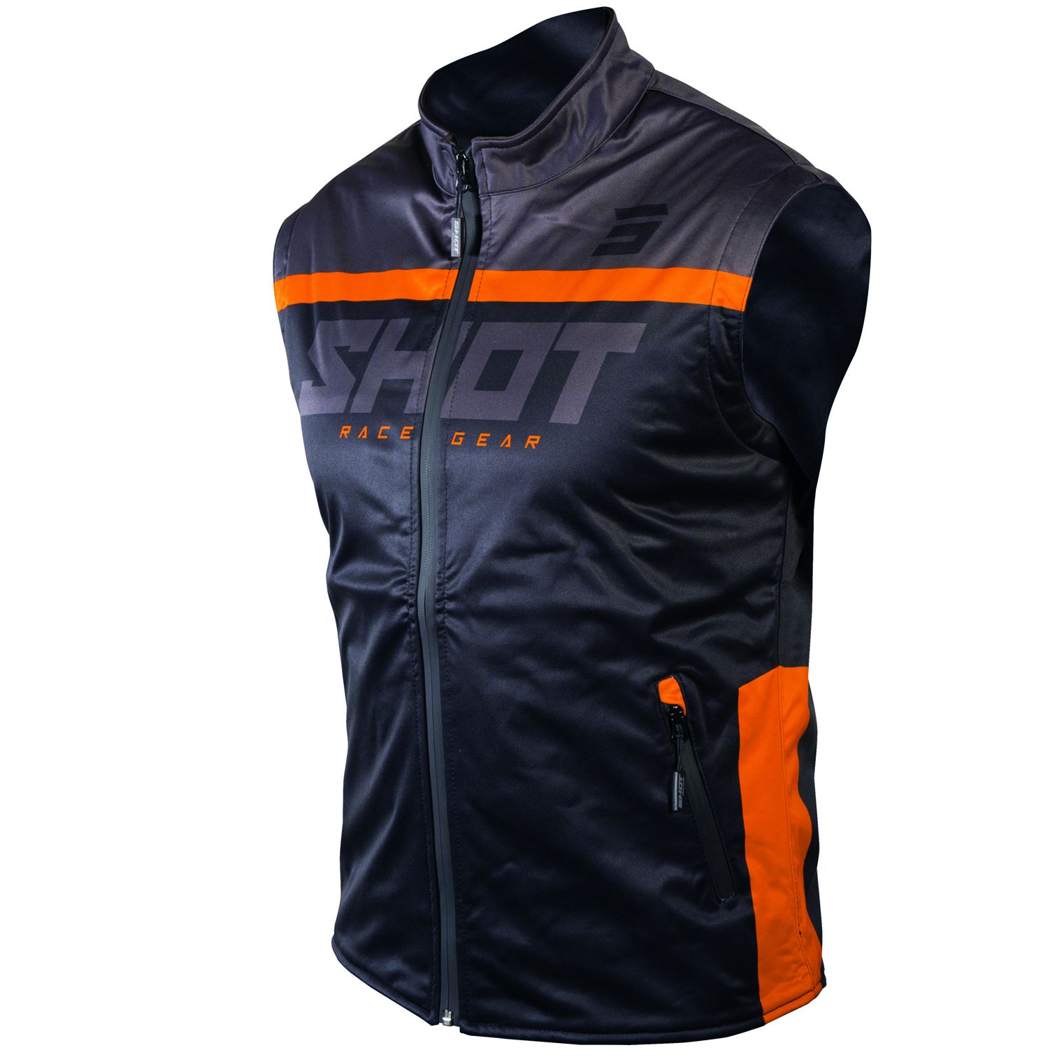 Veste enduro Shot BODYWARMER LITE 2.0 - BLACK ORANGE 2022