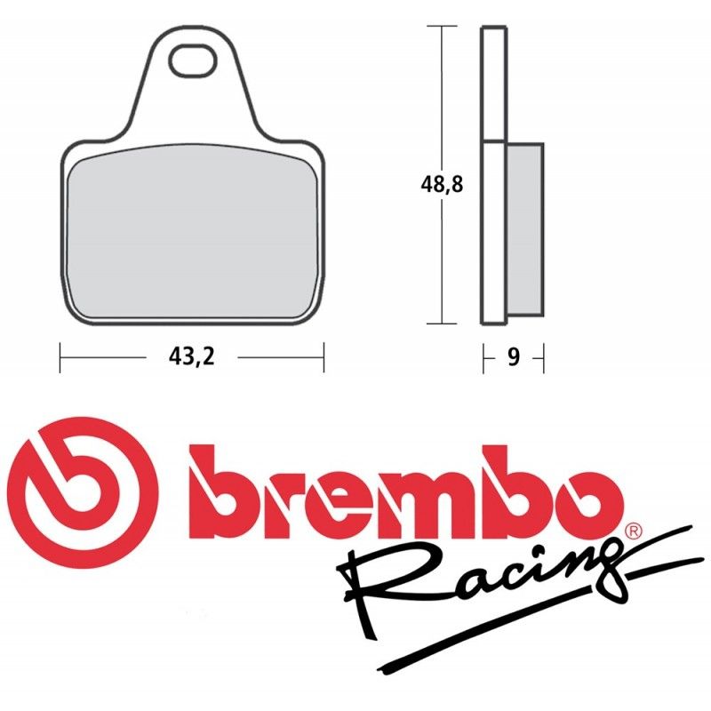 Plaquettes de freins Brembo Racing Z04 TYPE R M049 POUR ETRIER P2 34