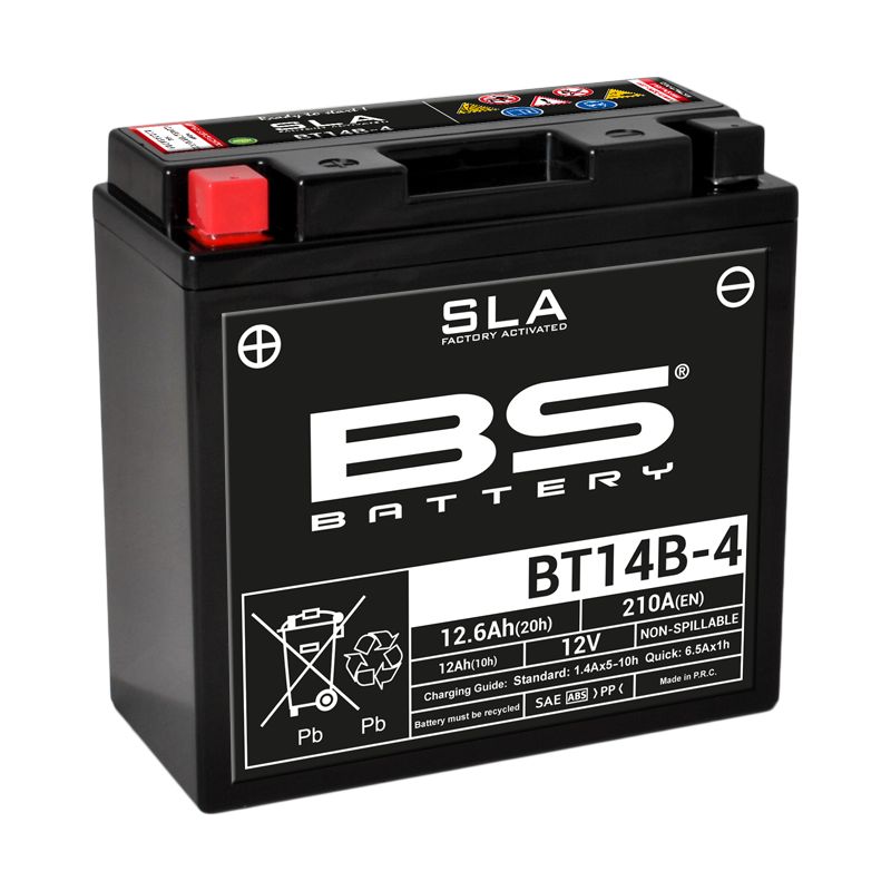 Image of Batterie BS Battery SLA YT14B-4 /BT14B-4 ferme Type Acide Sans entretien/prête à l'emploi