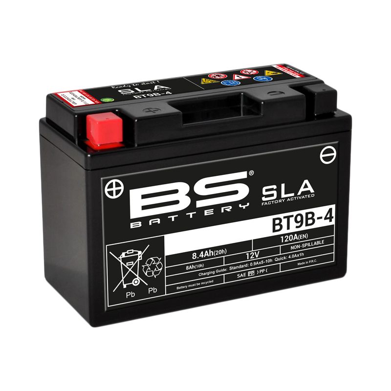 Image of Batterie BS Battery SLA YT9B-4/BT9B-4 ferme Type Acide Sans entretien/prête à l'emploi