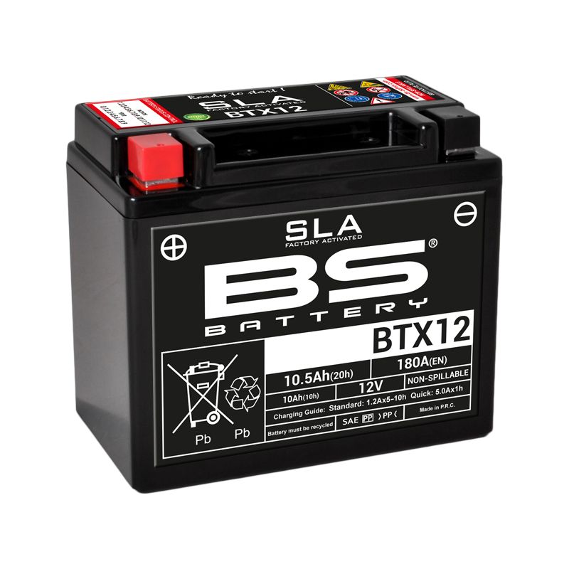Image of Batterie BS Battery SLA YTX12-BS/BTX12 ferme Type Acide Sans entretien/prête à l'emploi