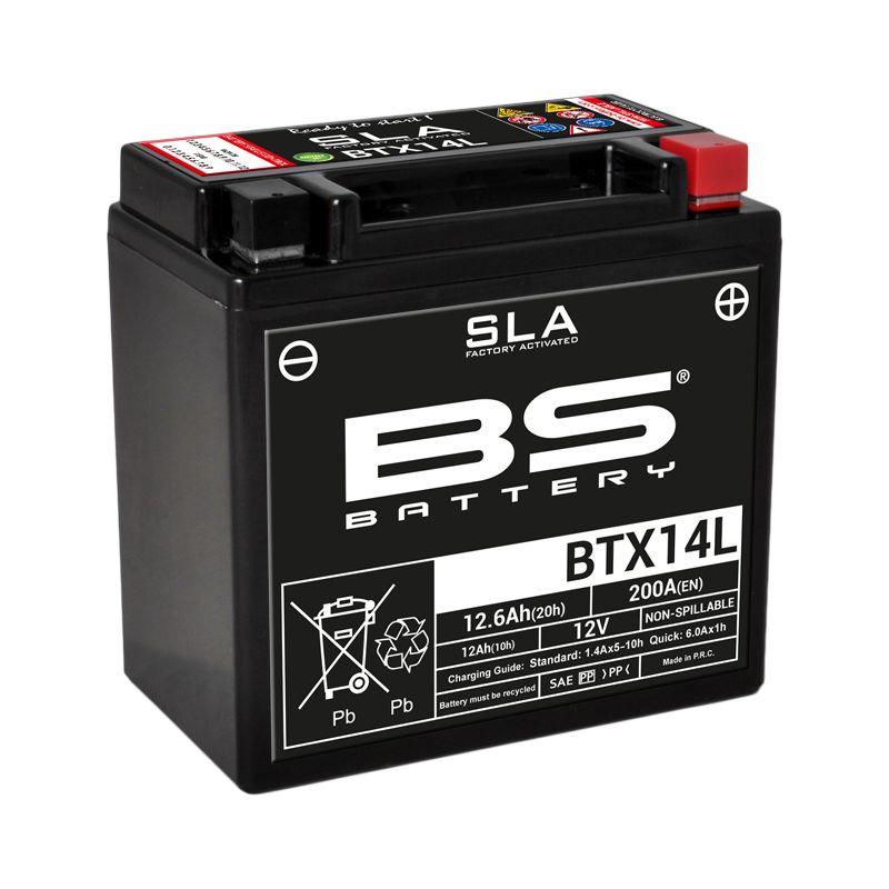 Image of Batterie BS Battery SLA YTX14L-BS/BTX14L ferme Type Acide Sans entretien/prête à l'emploi