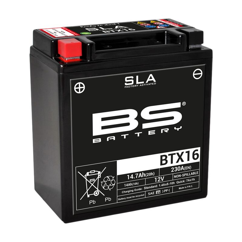 Image of Batterie BS Battery SLA YTX16-BS/BTX16 ferme Type Acide Sans entretien/prête à l'emploi