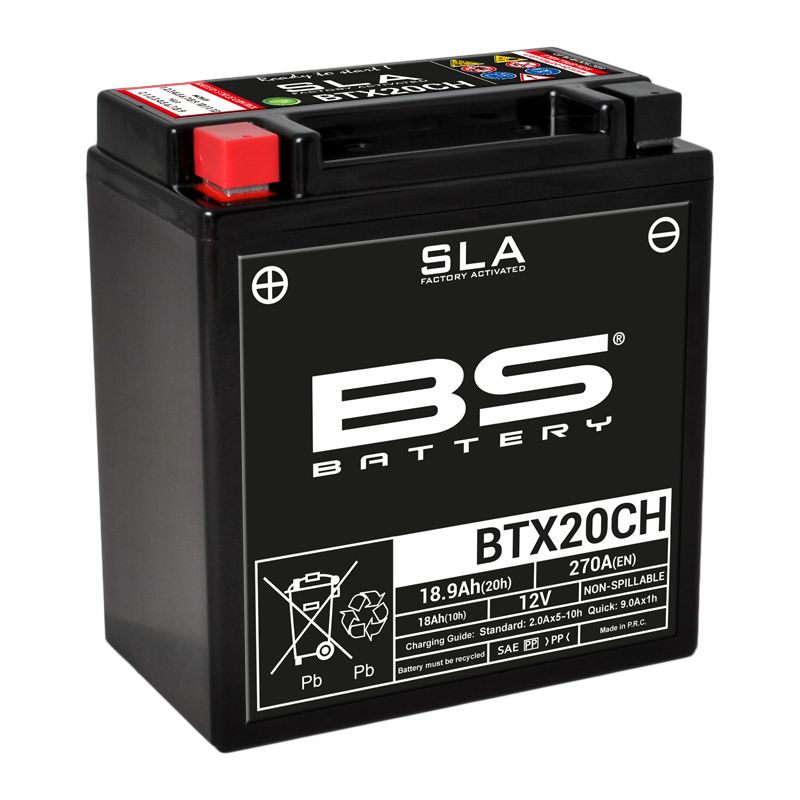 Image of Batterie BS Battery SLA YTX20CH-BS/BTX20CH ferme Type Acide Sans entretien/prête à l'emploi
