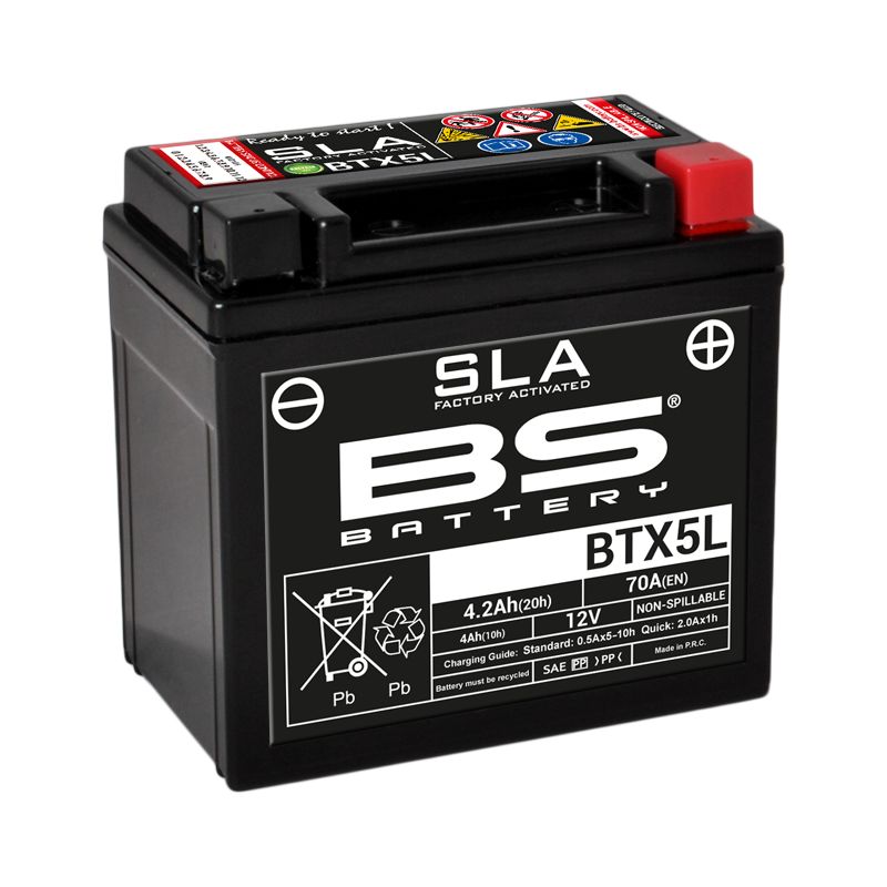 Image of Batterie BS Battery SLA BTX5L/BTZ6S ferme Type Acide Sans entretien/prête à l'emploi