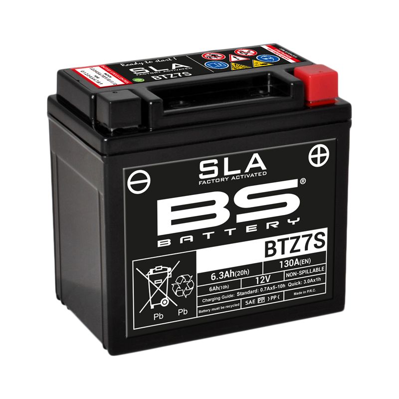 Image of Batterie BS Battery SLA YTZ7S/BTZ7S ferme Type Acide Sans entretien/prête à l'emploi